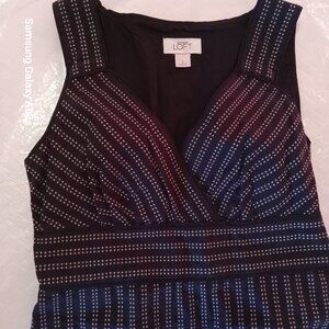 Fully lined cotton dress elegant and taylor loft